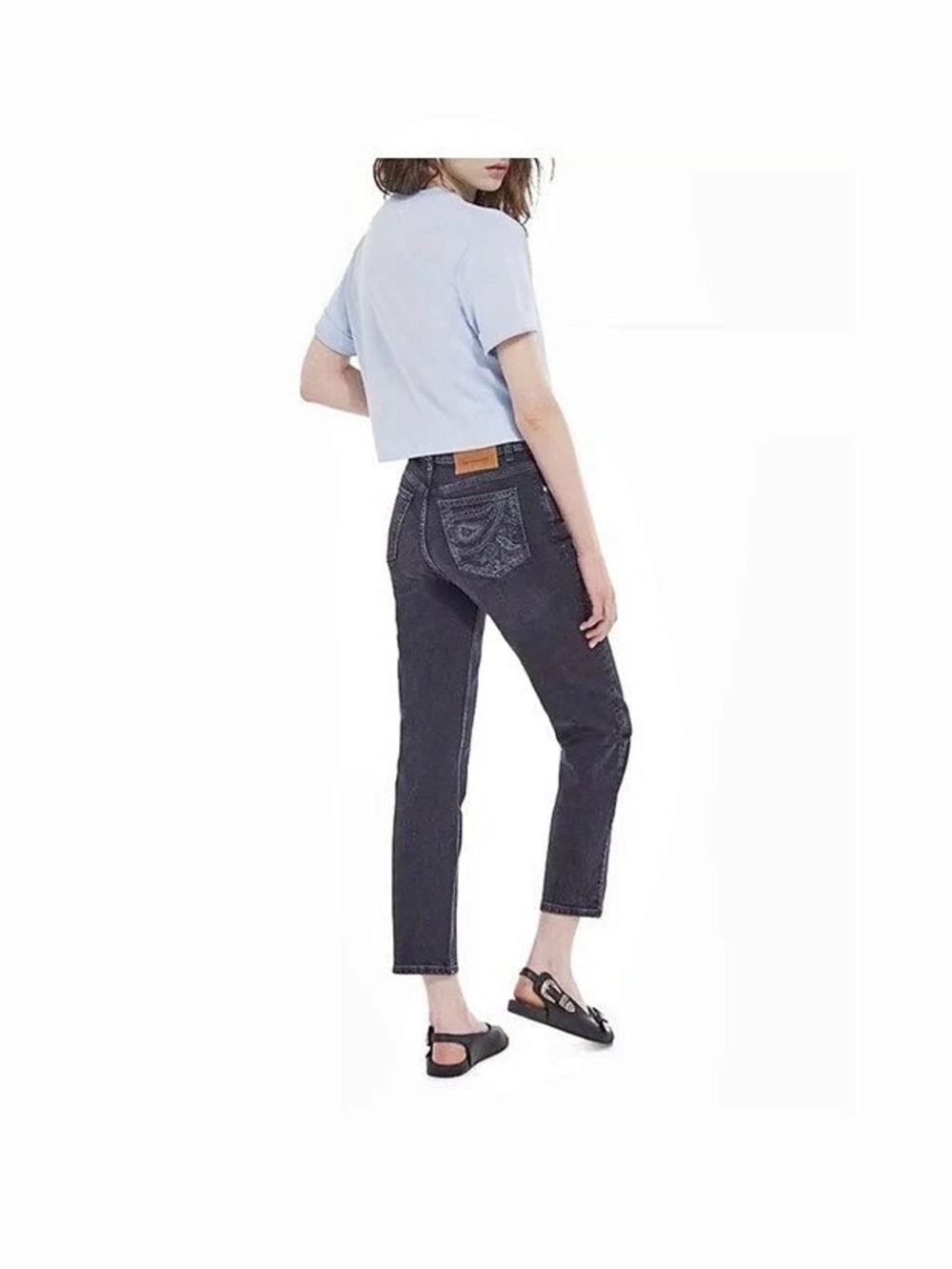 The Kooples Paisley Printed Straight Leg cropped jeans size 25